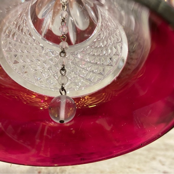 Art Crystal Dinner Bell in Cranberry by House of Global - Picture 8 of 8